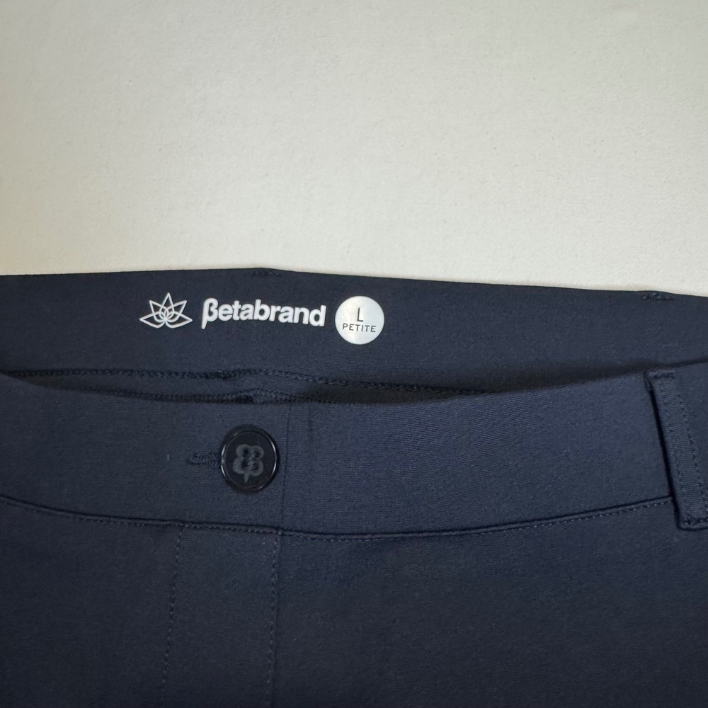 Betabrand NWT Size L Petite navy yoga dress pants straight leg workwear size l - Picture 4 of 7
